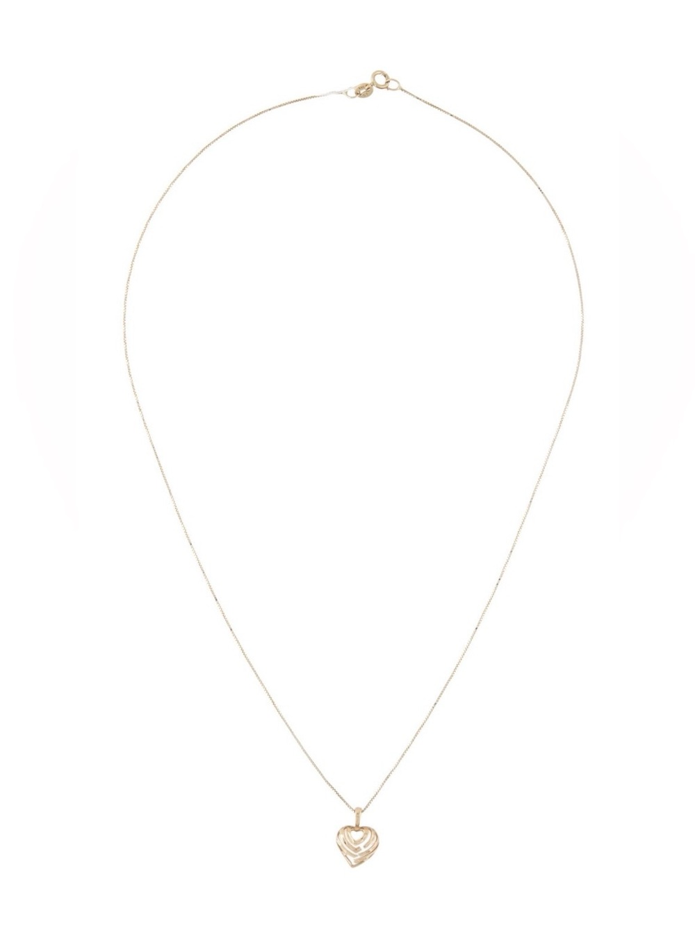 Real 14K Gold Dainty Heart Pendant Necklace. 1.3 Grams 14K. Valuation Report. - Picture 4 of 6